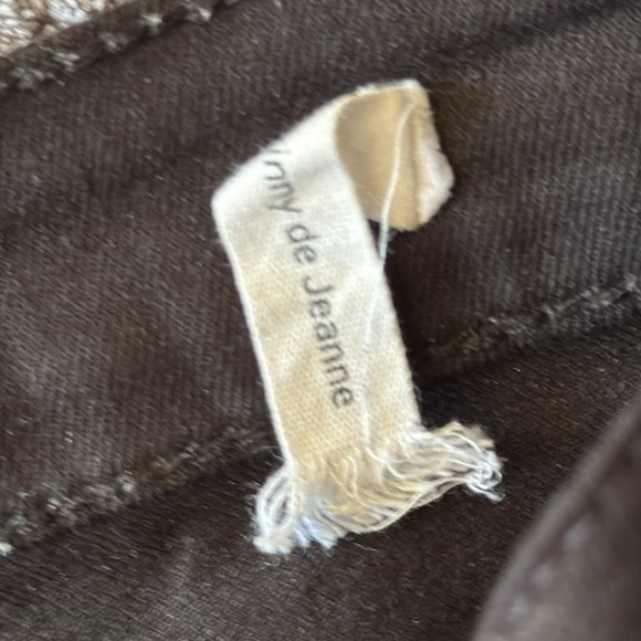 FRAME Le Skinny Black Raw Hem Jeans 26 Mid Rise Stretch‎ Denim - Picture 7 of 7